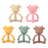 1 Pc BPA Free Silicone Teethers Food Grade Cartoon Teething Toy Baby Shower Gifts